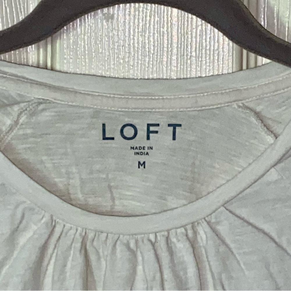 LOFT Floral Embroidered Open Shoulder Top - Picture 6 of 8